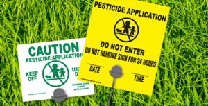 state regulated lawn posting signs