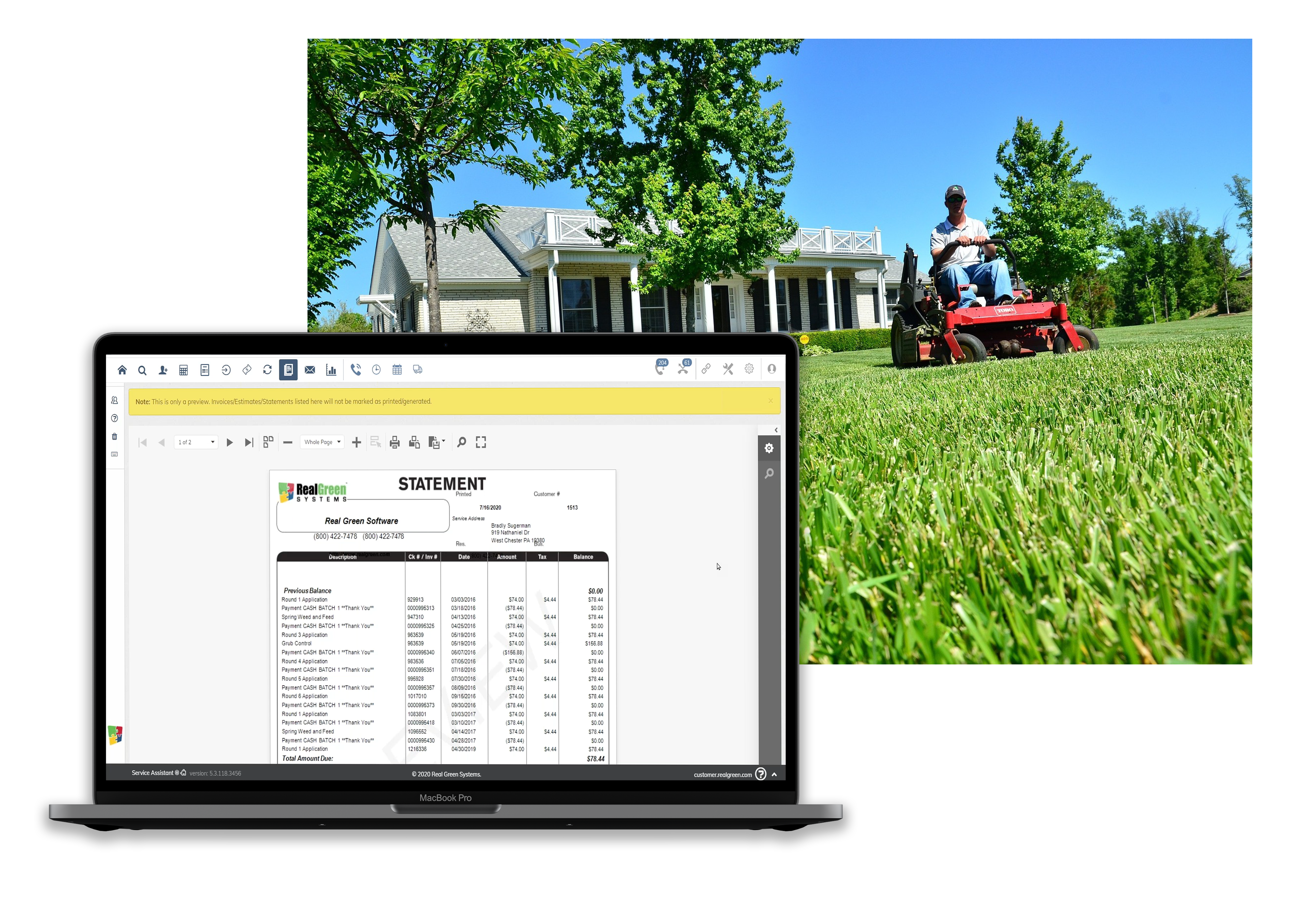 Quick and easy payment processing options for your landscaping business customers.